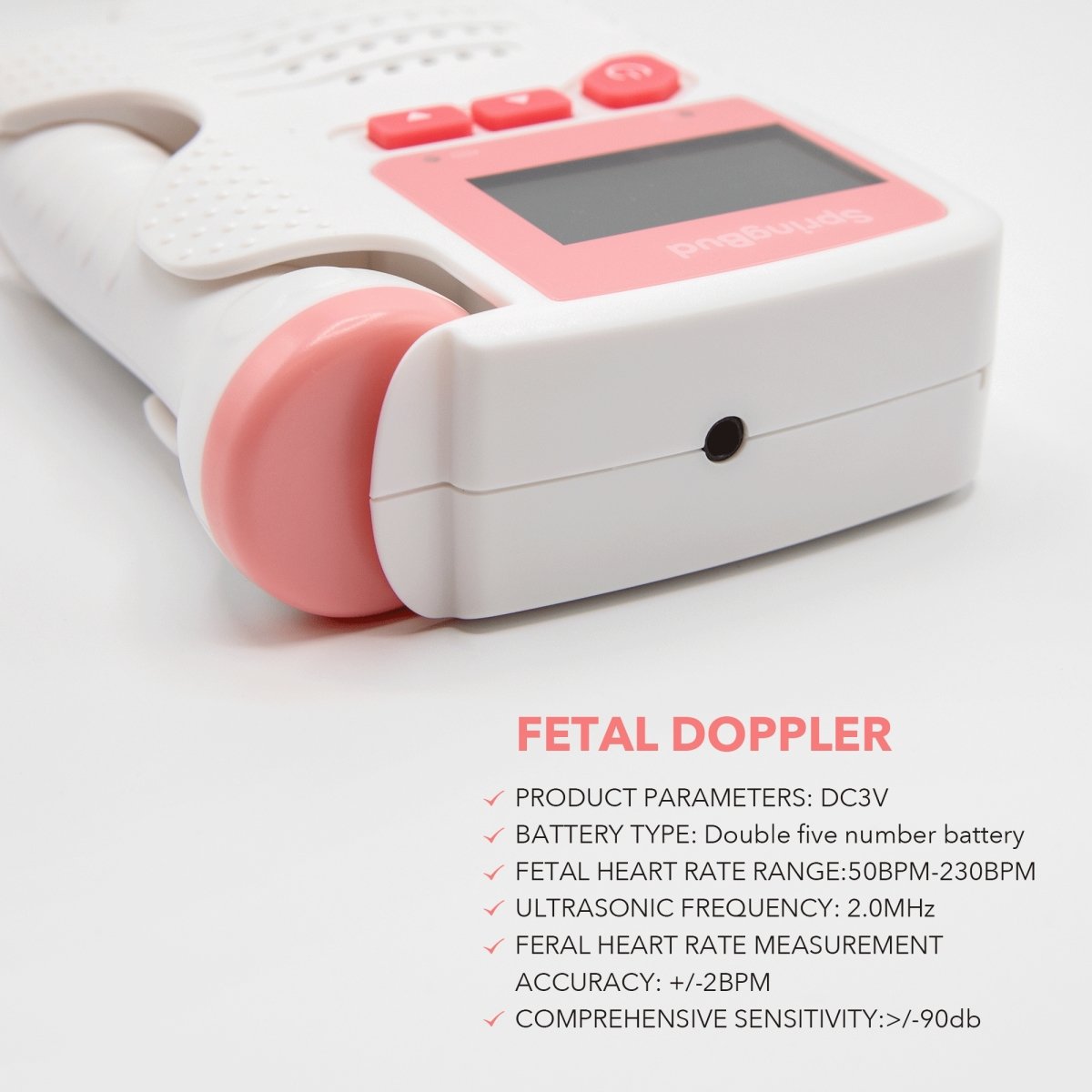 SpringBud FD-200B Fetal Doppler Heart Beat Monitor - SpringBud