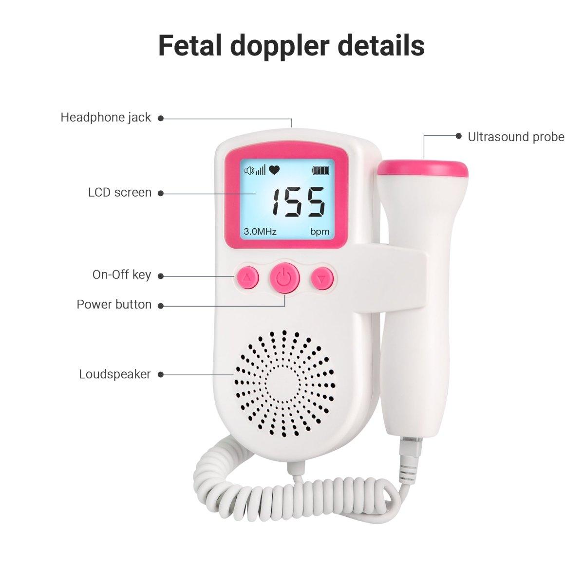 SpringBud FD 400B Fetal Heart Doppler, Doppler Fetal Heartbeat Monitor - SpringBud
