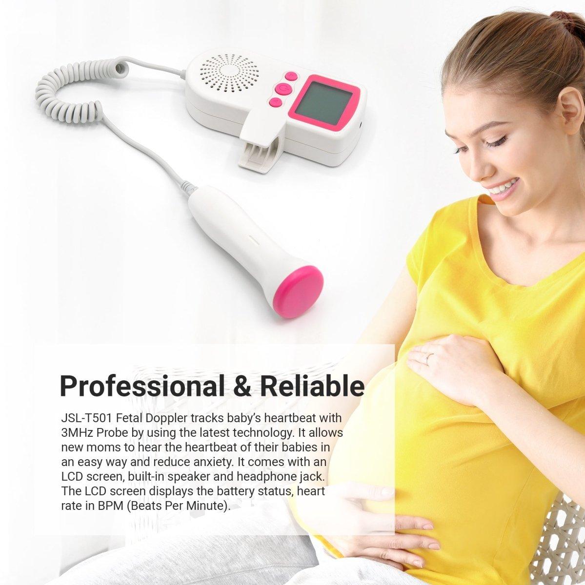 Fetal Doppler Prenatal Safty Use Baby Heart Monitor With Gel LCD display  CE/FDA